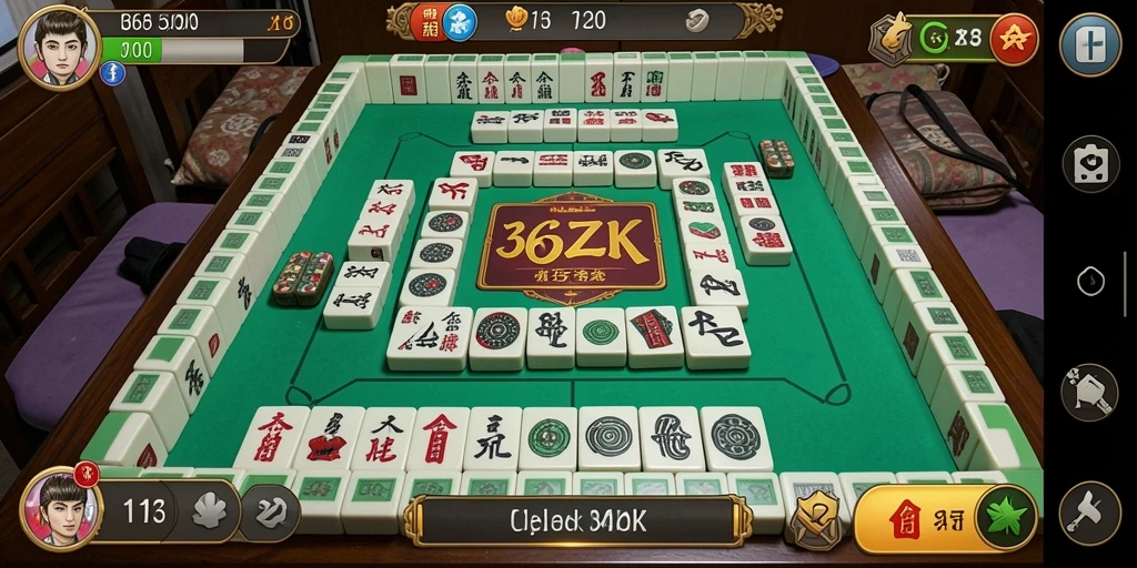 Screenshot gameplay 365ZK menampilkan aksi mencocokkan ubin Mahjong yang seru.