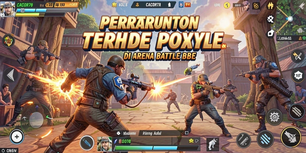 Tangkapan layar dari gameplay seru CACOR78 di medan perang Battle Royale.