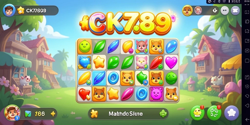 Tampilan menarik gameplay CK789 dengan kombinasi warna-warni.