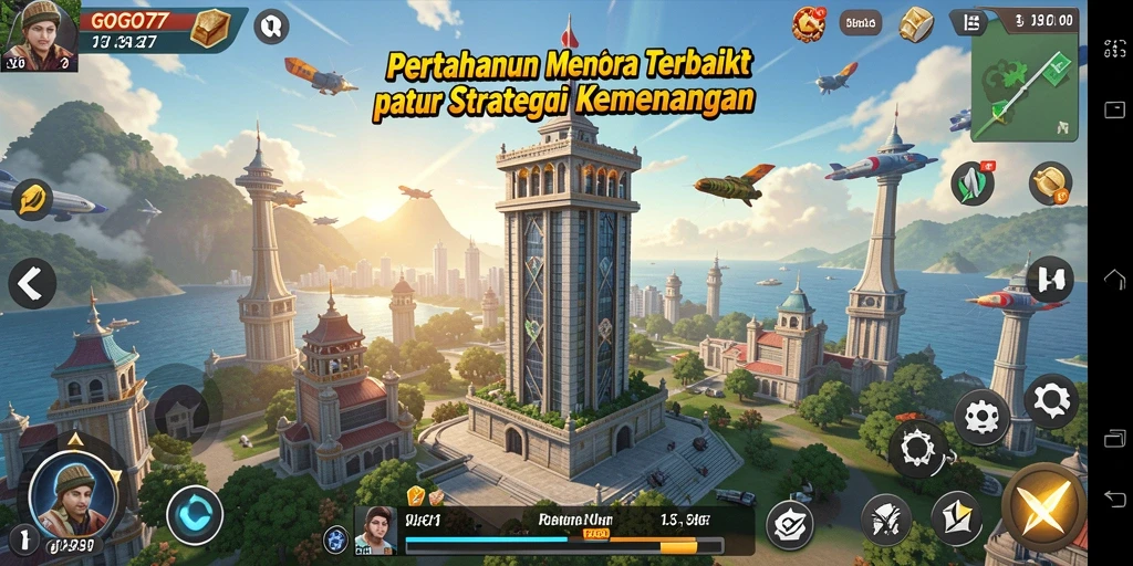 Gameplay menara strategi yang penuh tantangan di GOGO77.