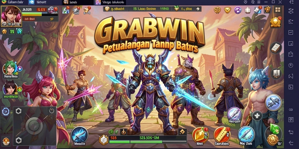 Gameplay epik dalam dunia petualangan MMORPG GRABWIN.