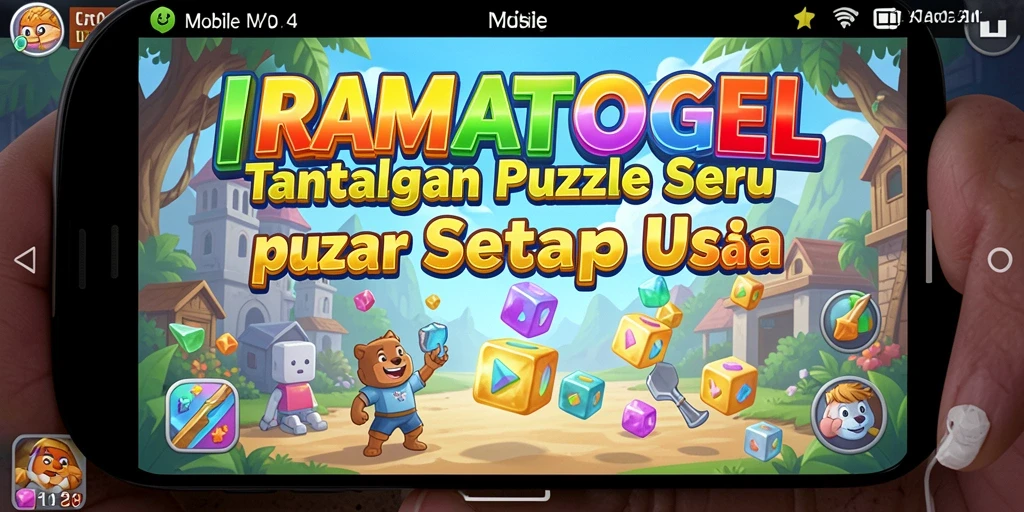 Tampilan screenshot IRAMATOGEL dengan gameplay puzzle yang menarik.