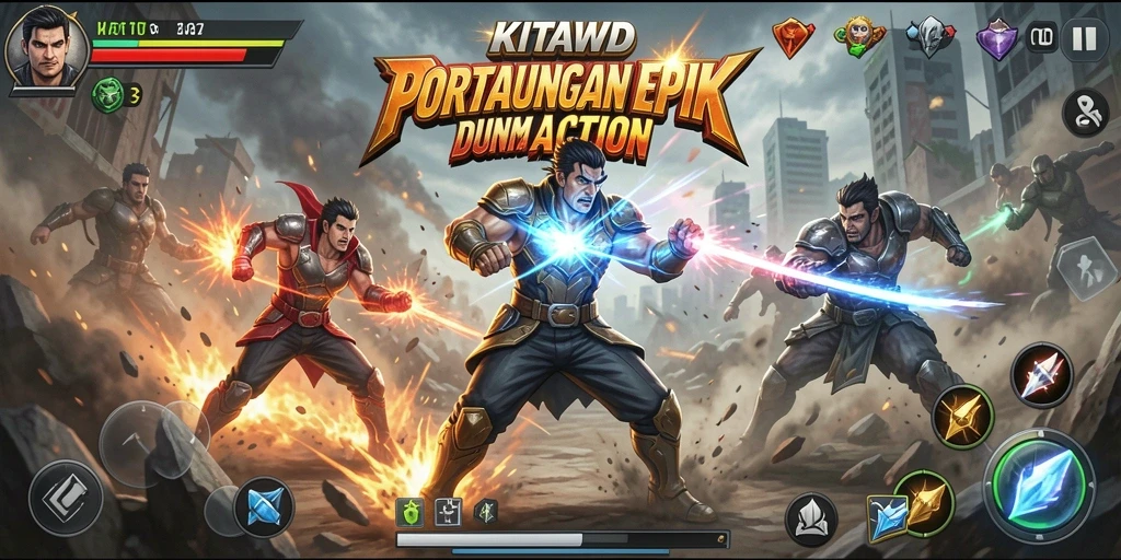 Tampilan menarik dari gameplay Action yang mendebarkan.