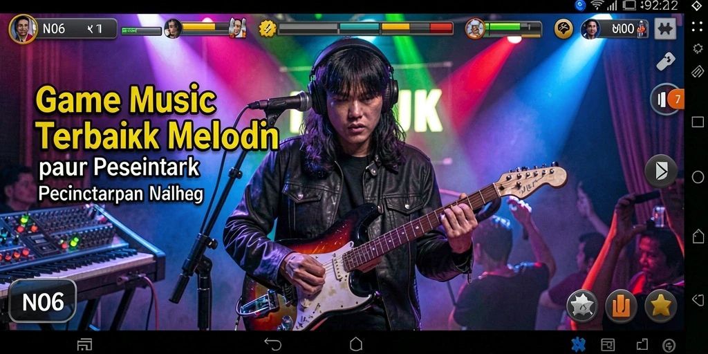 Tampilan gameplay seru N06 dengan berbagai lagu menarik.