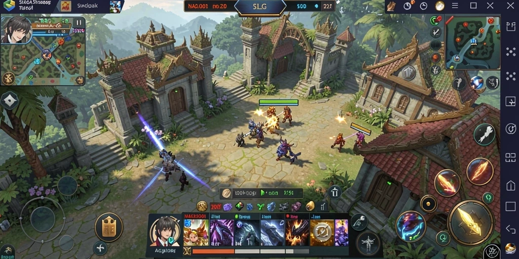 Tampilan gameplay seru dalam NAGA1001 yang menampilkan pertempuran strategis.