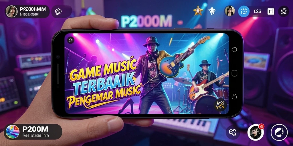 Tampilan gameplay P200M yang seru dan interaktif dalam bermain musik.