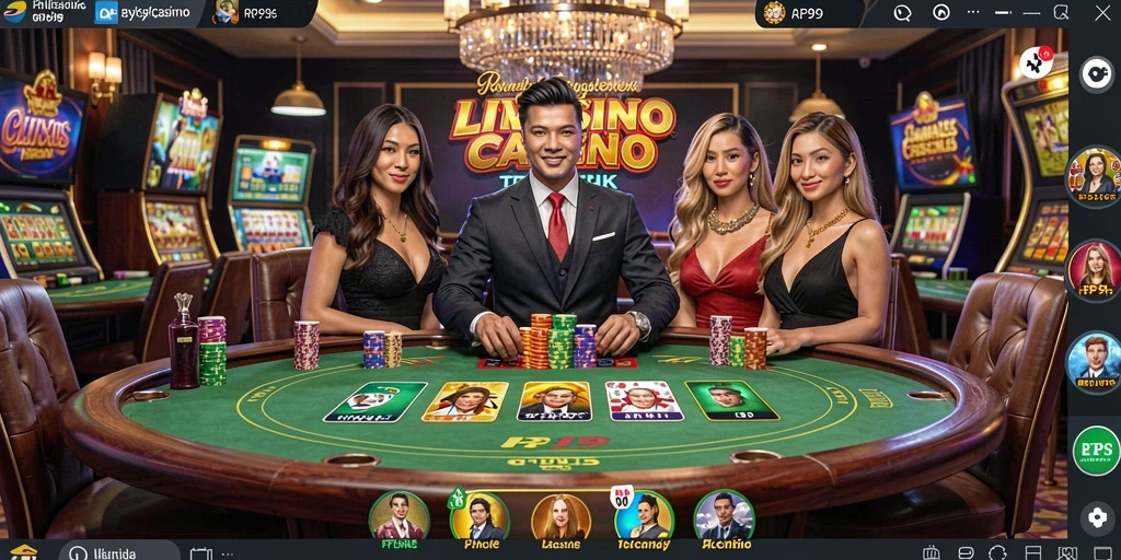 Tampilan menarik dari gameplay Live Casino RP99 dengan dealer langsung.