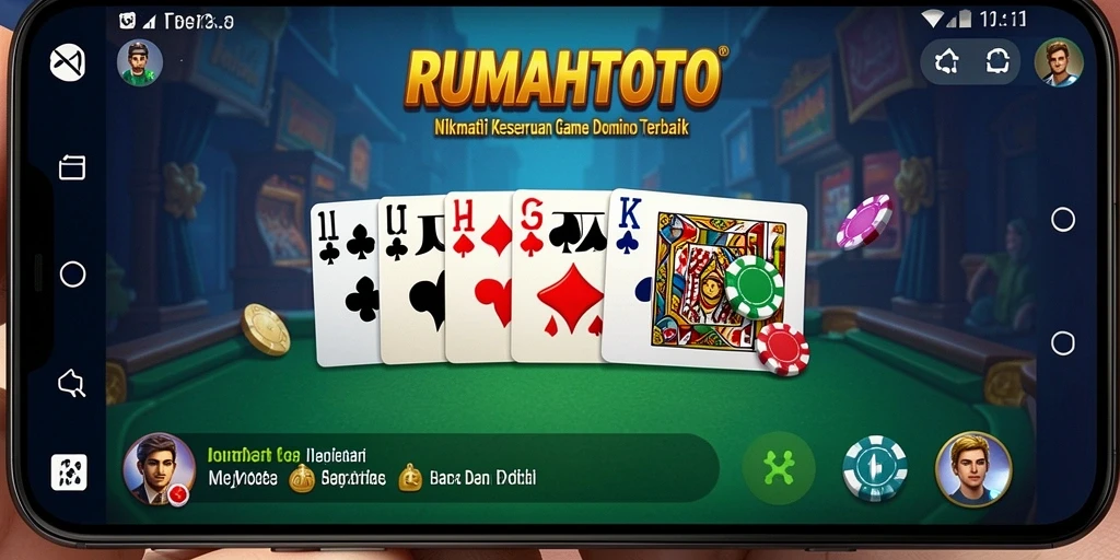 Gameplay seru RUMAHTOTO dengan berbagai mode permainan Domino.